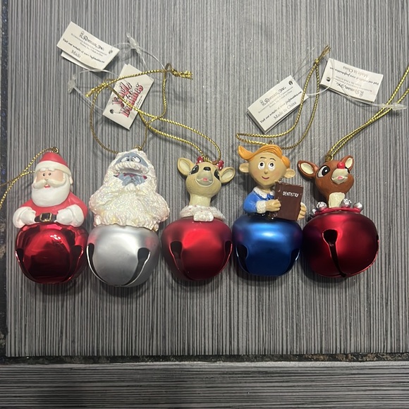 Set 16 vtg Jingle Buddies Rudolf the Red Nose Reindeer Christmas tree ornaments - Picture 8 of 11